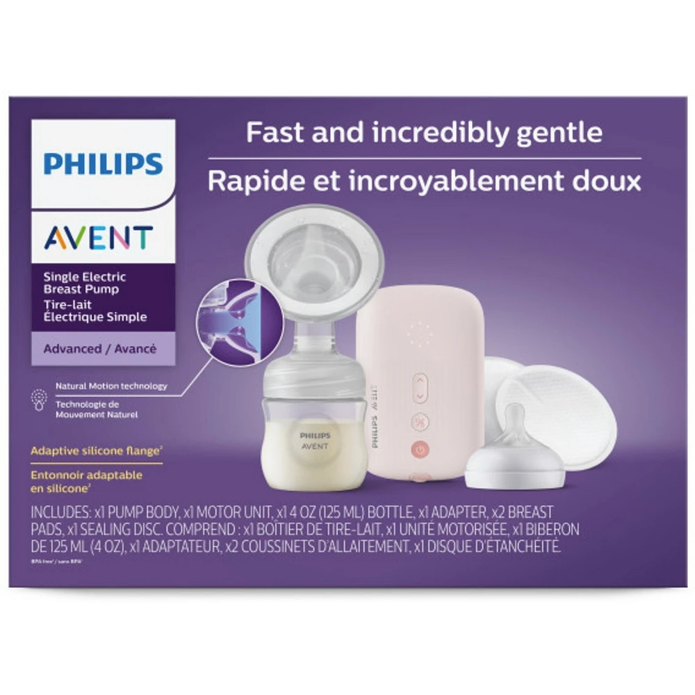 Single Electric Breast Pump Advanced, with Natural Motion Technology, SCF391/62