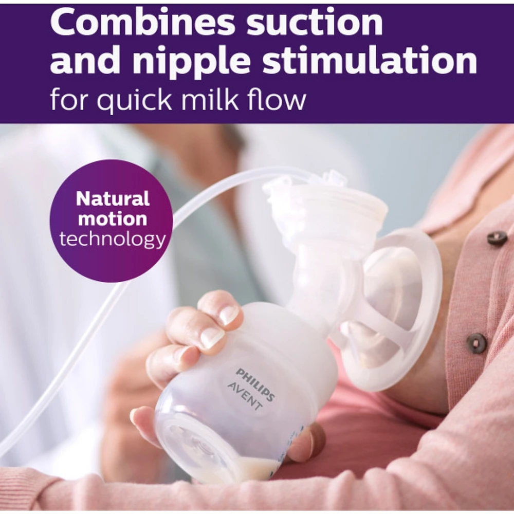 Single Electric Breast Pump Advanced, with Natural Motion Technology, SCF391/62