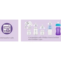 Natural Trainer Sippy Cup with Natural Response Nipple and Soft Spout, Clear, 5oz, SCF263/01