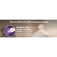Natural Baby Bottle With Natural Response Nipple, Clear, 9oz, pack