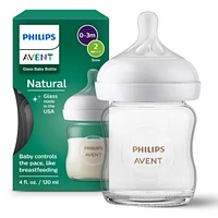 Avent Glass Natural Bottle 4oz 1pk