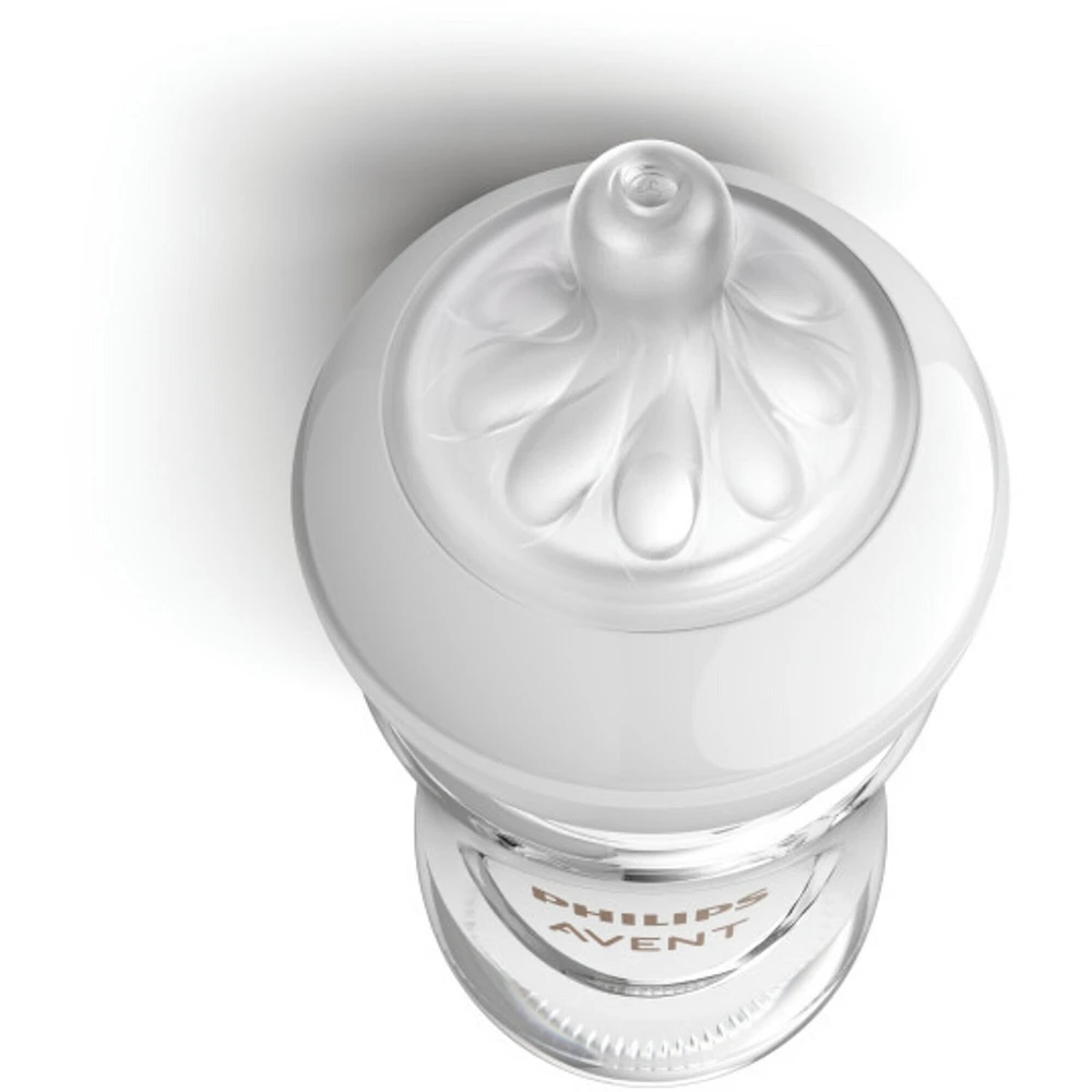 Glass Natural Baby Bottle With Natural Response Nipple, 8oz, 1 pack, SCY913/01