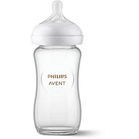 Glass Natural Baby Bottle With Natural Response Nipple, 3 pack, SCY913/03