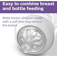 Glass Natural Baby Bottle With Natural Response Nipple, 3 pack, SCY913/03