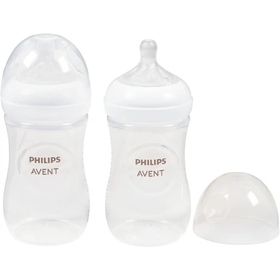 Natural Baby Bottle With Natural Response Nipple, Clear, 9oz, pack