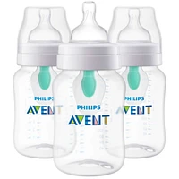 Avent Anti-colic Baby Bottle with AirFree Vent, 9oz, 3 pack, SCY703/03