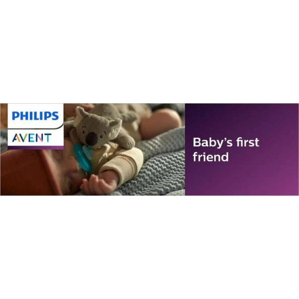 Avent Soothie Snuggle Pacifier with Detachable Pacifier, Koala, 0m+, SCF347/06
