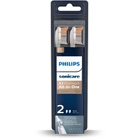 Philips Sonicare Premium All-in-One toothbrush heads, HX9092/65, Smart recognition, White 2-pk