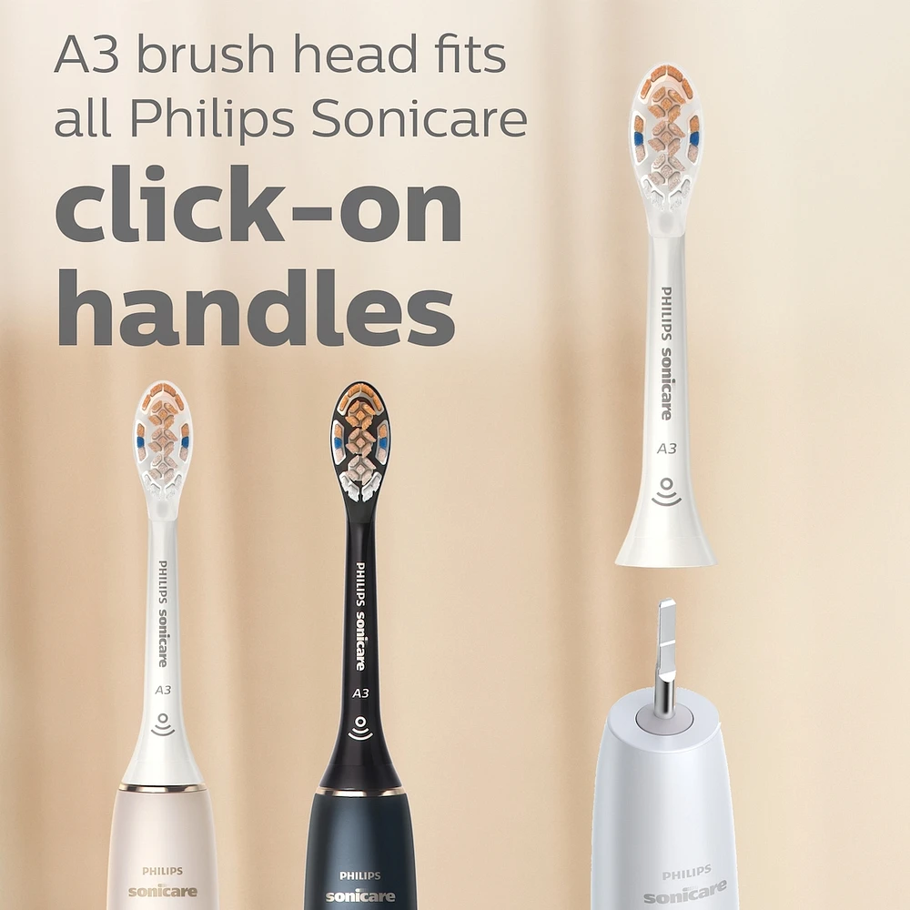 Philips Sonicare Premium All-in-One toothbrush heads, HX9092/65, Smart recognition, White 2-pk