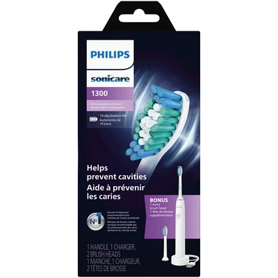 Sonicare 1300 Power Toothbrush, White Grey, HX3642/02
