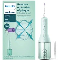 Power Flosser 3000 sans fil, irrigateur buccal, menthe, HX3806/21