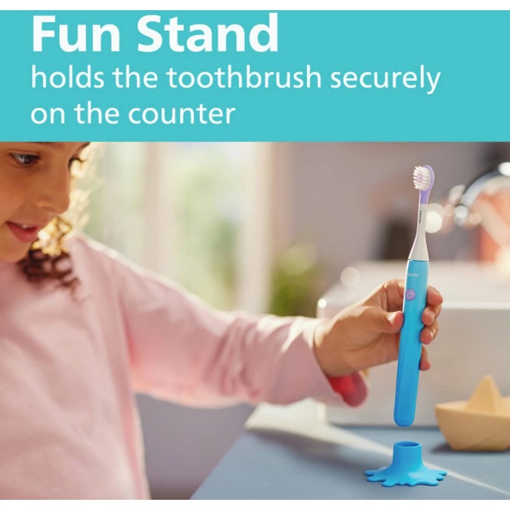 Philips One for Kids by Sonicare Battery Toothbrush, Blue, HY1130/02