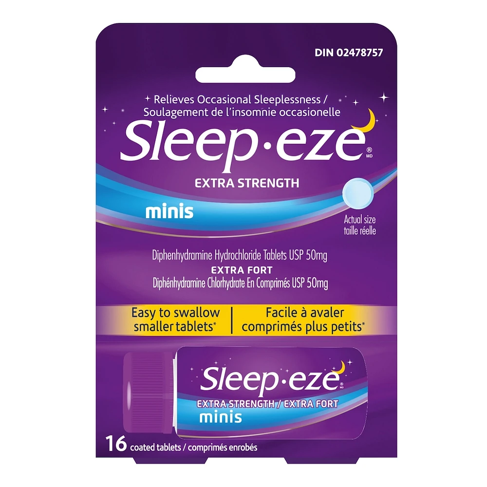 Sleep-eze Extra Fort Minis Comprimes Enrobes