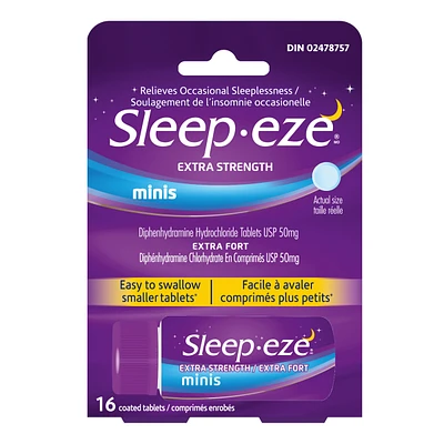 Sleep-eze Extra Fort Minis Comprimes Enrobes