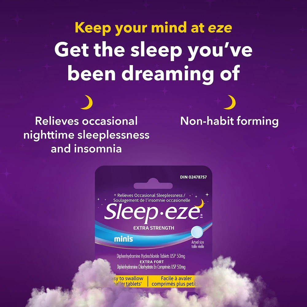 Sleep-eze Extra Fort Minis Comprimes Enrobes