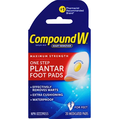 Compound W Maximum Strength One Step Plantar Foot Pads