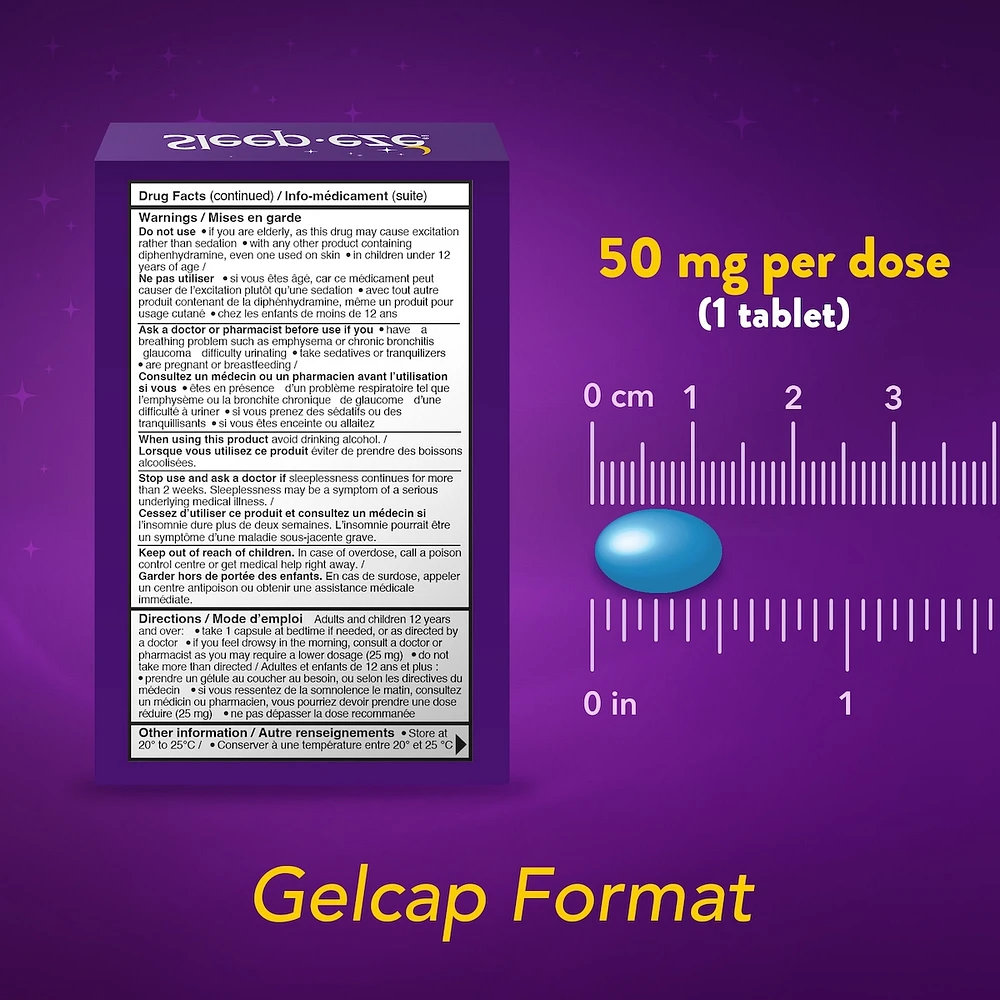 Sleep-eze Gelcaps Extra Fort La Solution Contre L'insomine