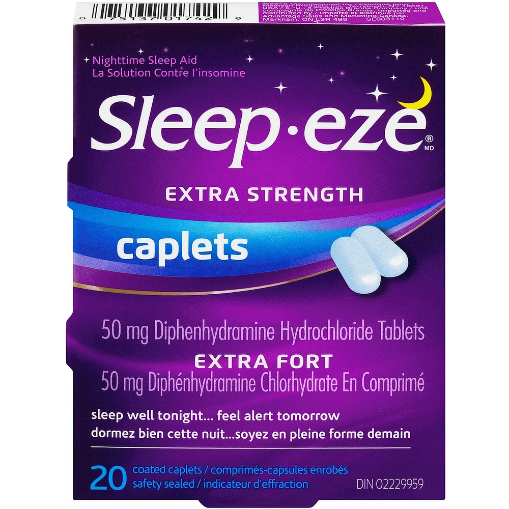 Sleep-eze Extra Strength Nighttime Sleep Aid Coated Caplets