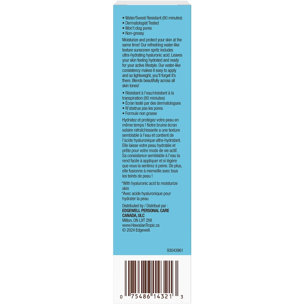 Hawaiian Tropic® Island Sport® FACE Sunscreen Spritz SPF 30