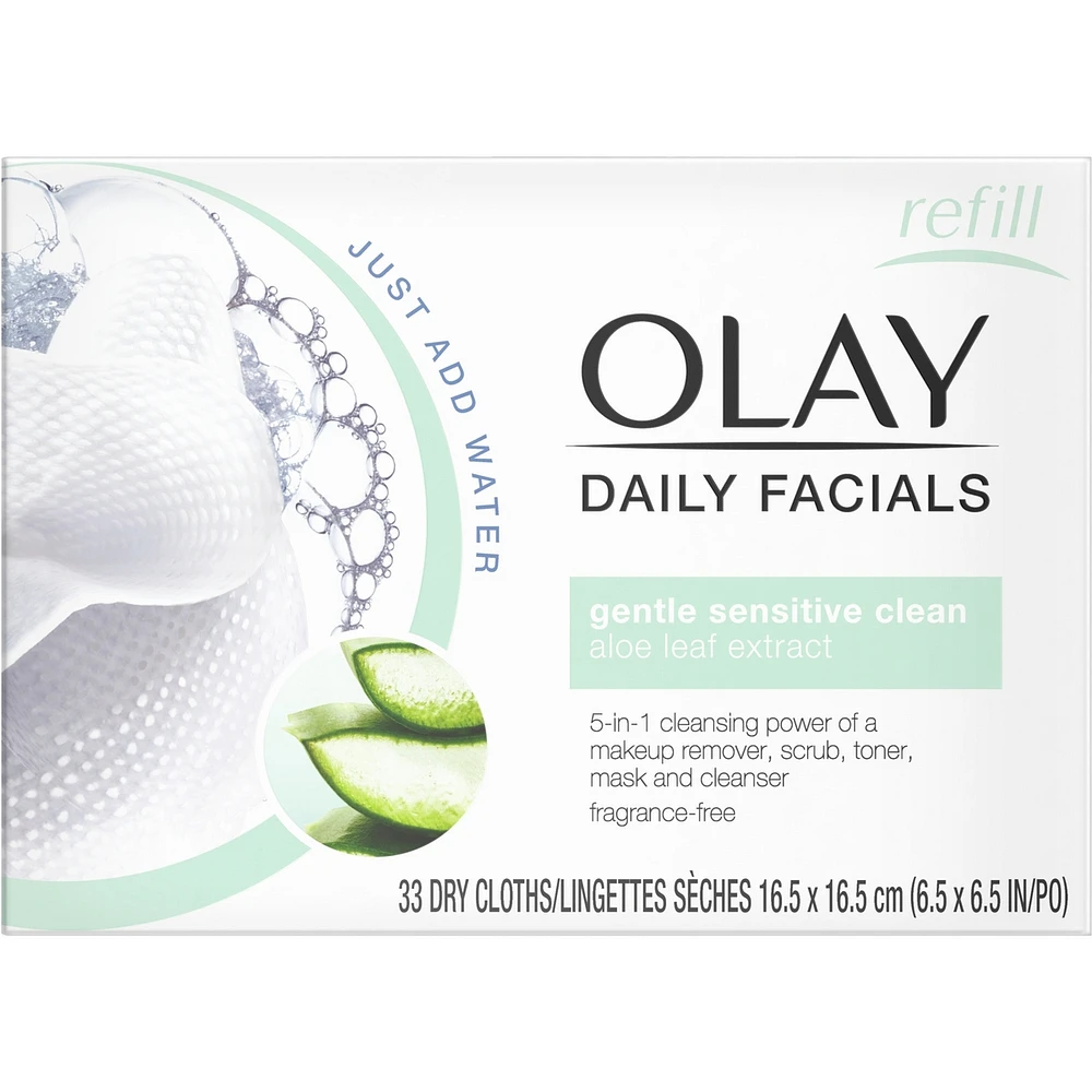 Daily Facial Sensitive Cleansing Cloths w/ Aloe Extract