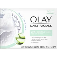 Daily Facial Sensitive Cleansing Cloths w/ Aloe Extract