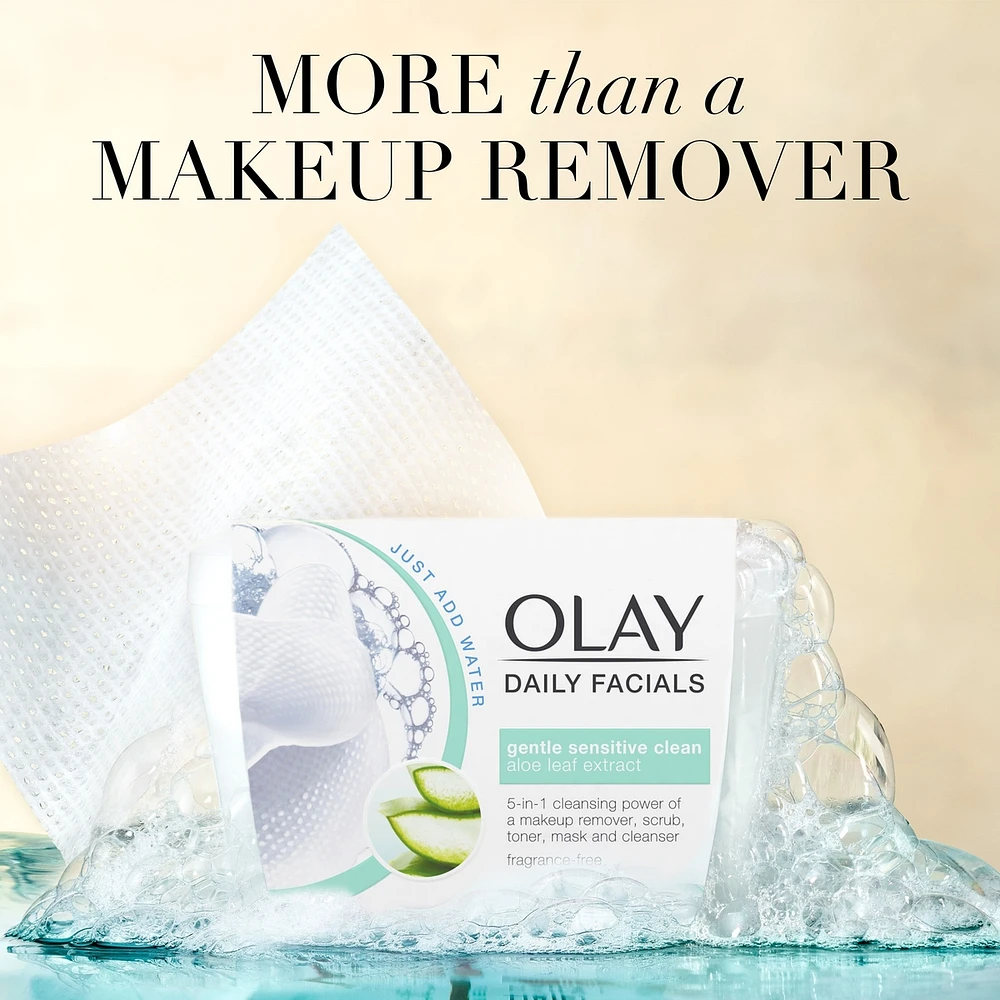 Daily Facial Sensitive Cleansing Cloths w/ Aloe Extract