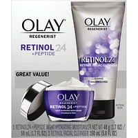 Retinol 24 Duo Pack, Cleanser 5.0 Fl Oz, Moisturizer
