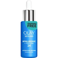 Olay Hyaluronic + Peptide 24 Serum, Fragrance-Free