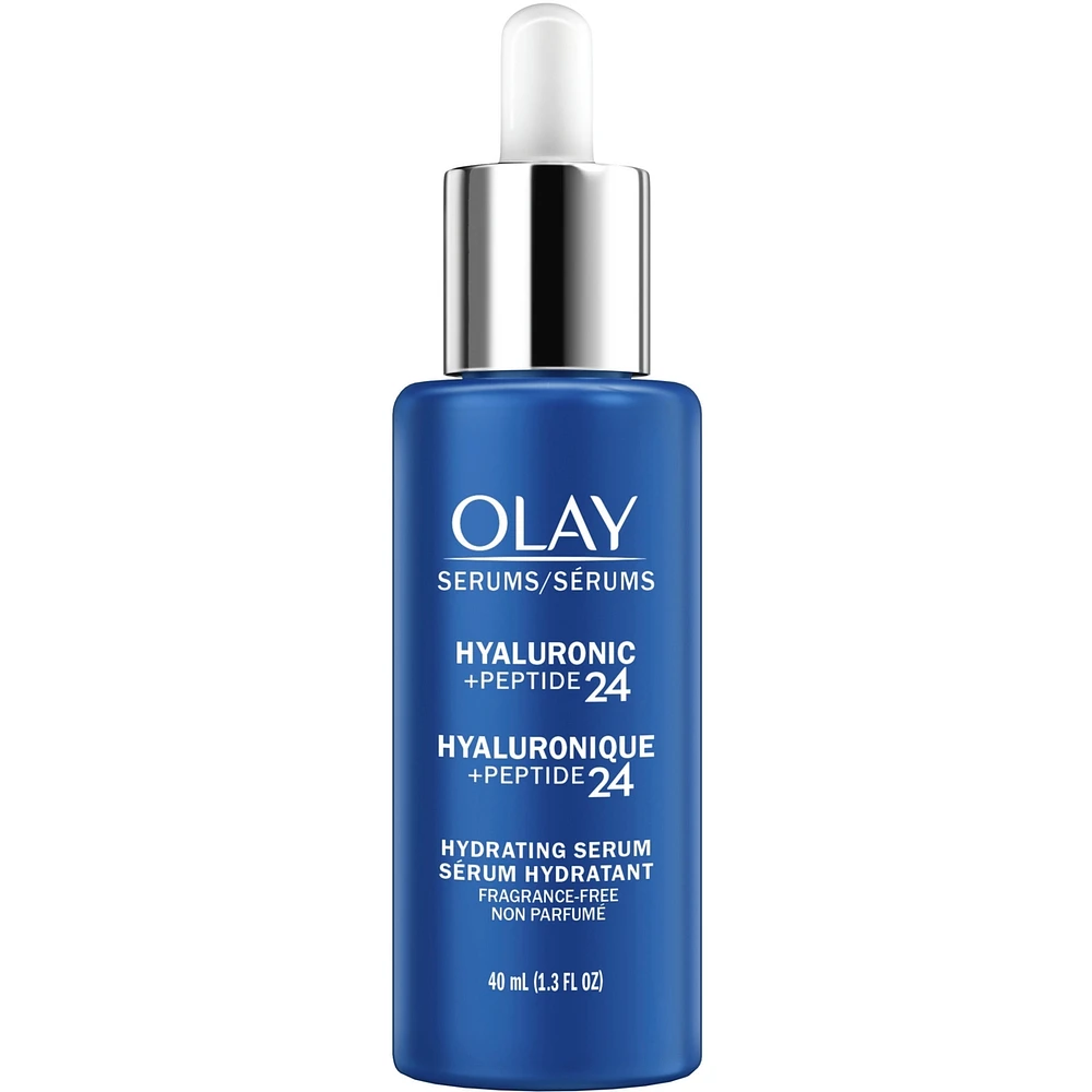 Olay Hyaluronic + Peptide 24 Serum, Fragrance-Free