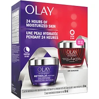 Olay Day & Night Gift Set, Spf Face Moisturizer 50 mL, Night Cream 50 mL