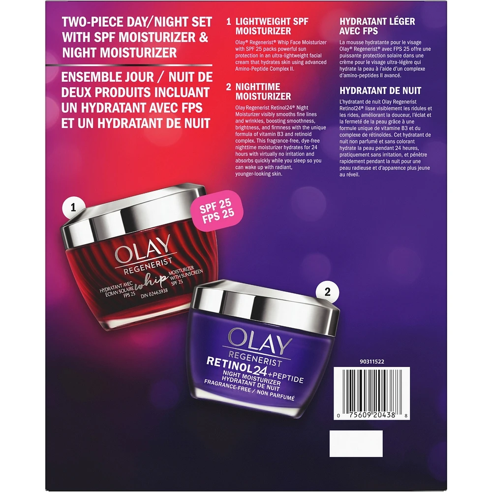 Olay Day & Night Gift Set, Spf Face Moisturizer 50 mL, Night Cream 50 mL