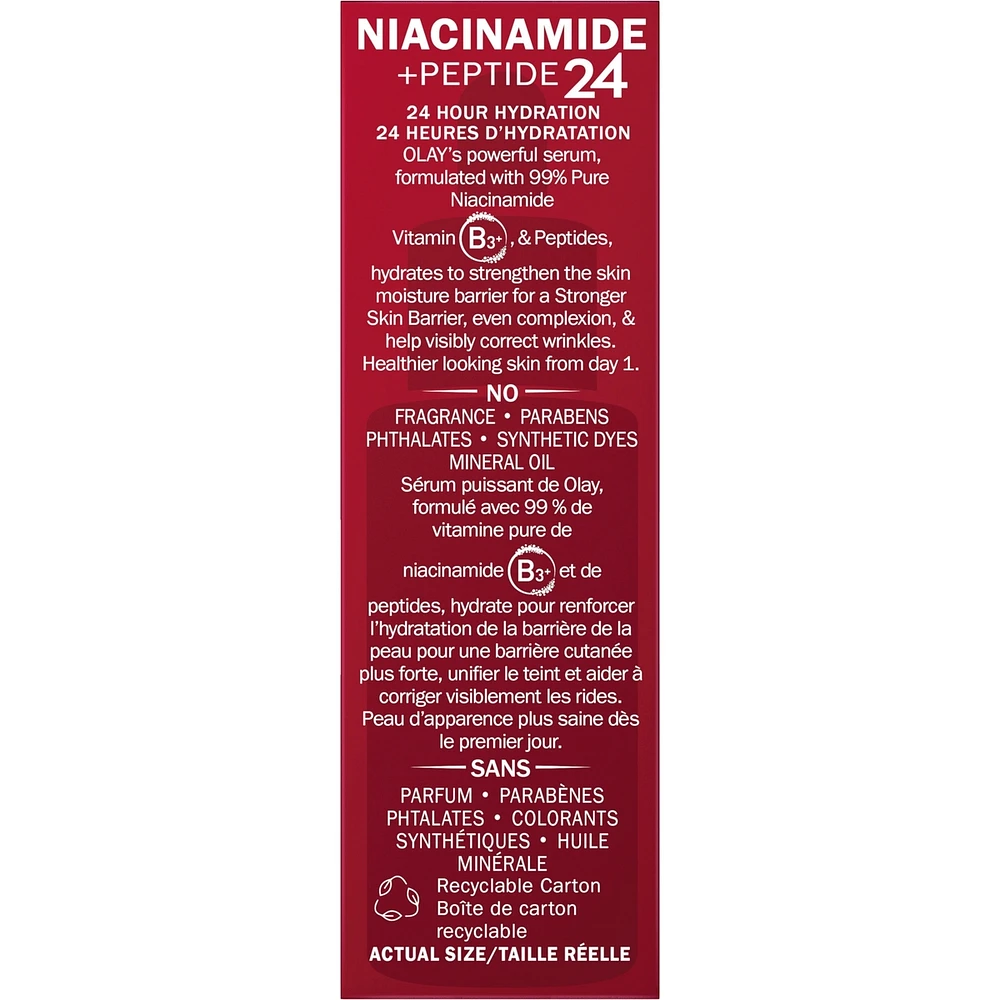 Niacinamide + Peptide 24 Anti-Wrinkle Serum, Fragrance-Free