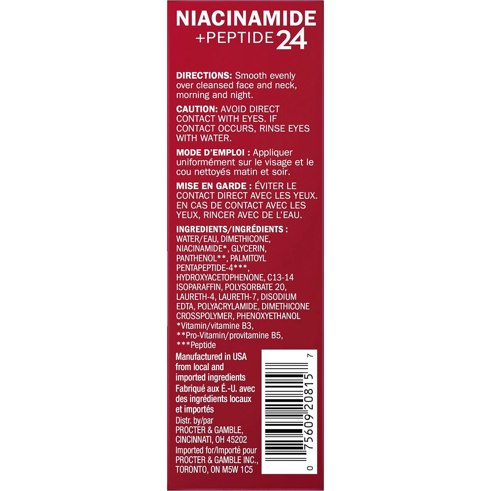 Niacinamide + Peptide 24 Anti-Wrinkle Serum, Fragrance-Free