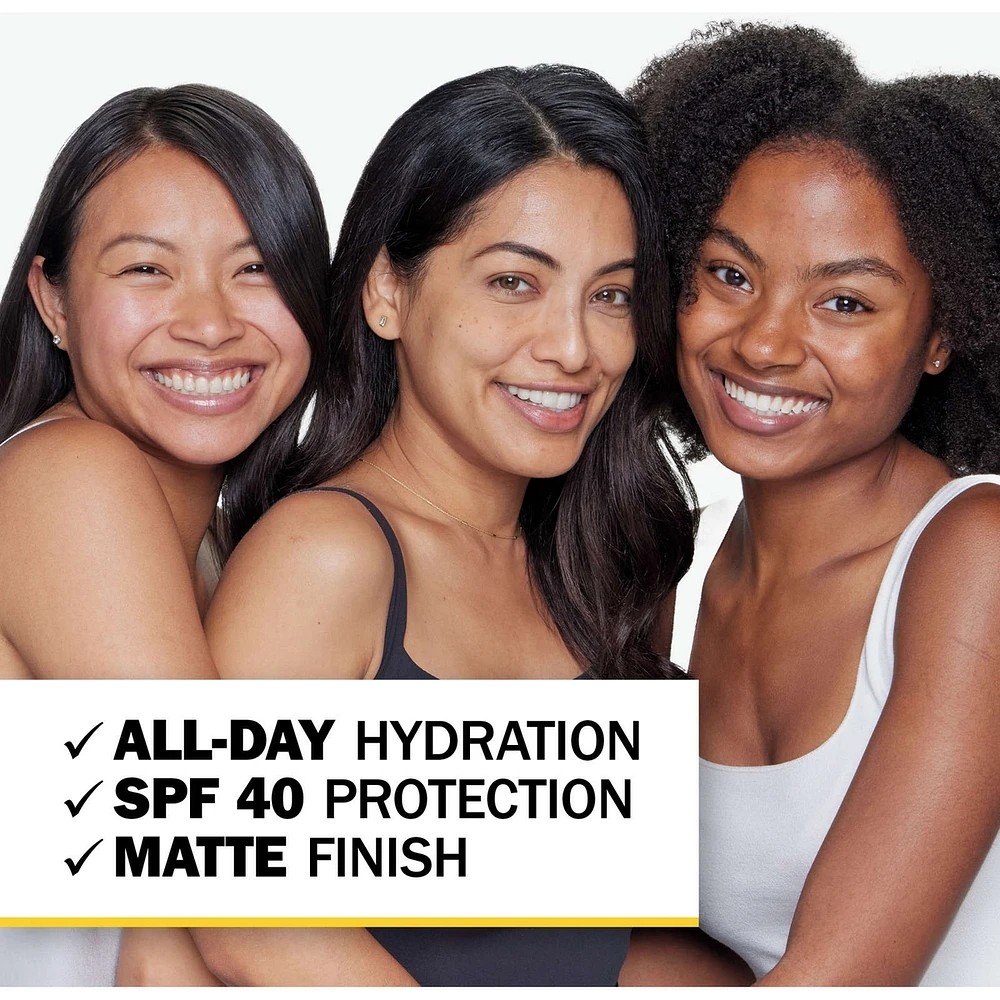 Complete+ Daily Facial Moisturizer with Sunscreen SPF 40, Fragrance-Free, 6 FL OZ, Broad Spectrum Sunscreen for Sensitive Skin