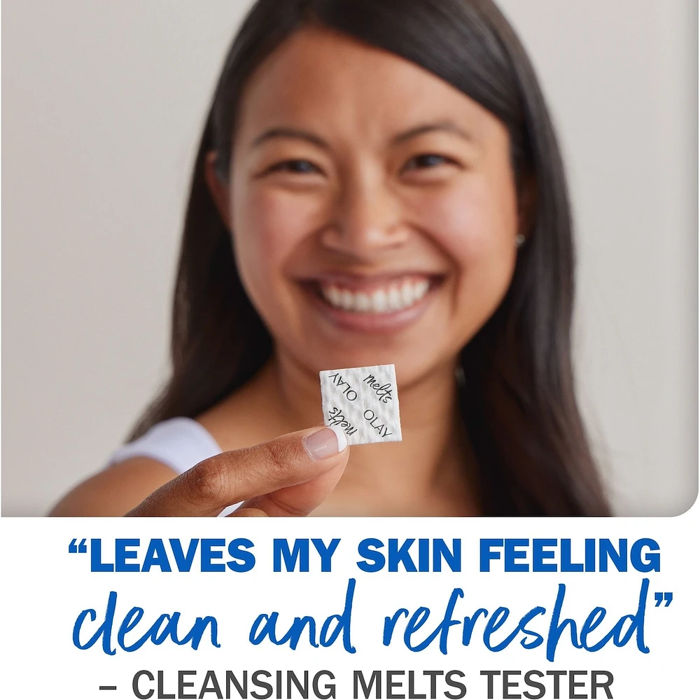 Cleansing Melts + Retinol Face Cleanser, 32ct, Water-Activated Face Wash Cleans, Tones, and Refreshes Skin