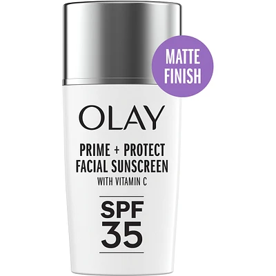 Prime & Protect SPF 35 Face Sunscreen , Matte Finish SPF Makeup Primer and Lightweight Sunscreen for All Skin Types