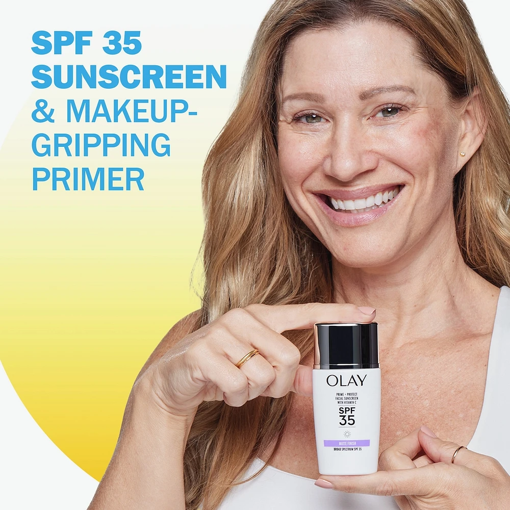 Prime & Protect SPF 35 Face Sunscreen , Matte Finish SPF Makeup Primer and Lightweight Sunscreen for All Skin Types