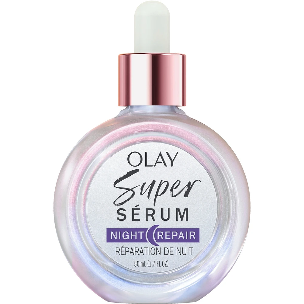 Super Serum Night Repair 5-in-1 Lightweight Skin Cell Renewing Face Serum Wrinkle Correcting Skin Care Treatment with Salicylic Acid, Niacinamide, Lactic Acid, Glycerin, Pep