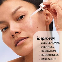 Super Serum Night Repair 5-in-1 Lightweight Skin Cell Renewing Face Serum Wrinkle Correcting Skin Care Treatment with Salicylic Acid, Niacinamide, Lactic Acid, Glycerin, Pep