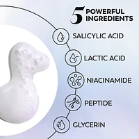 Super Serum Night Repair 5-in-1 Lightweight Skin Cell Renewing Face Serum Wrinkle Correcting Skin Care Treatment with Salicylic Acid, Niacinamide, Lactic Acid, Glycerin, Pep