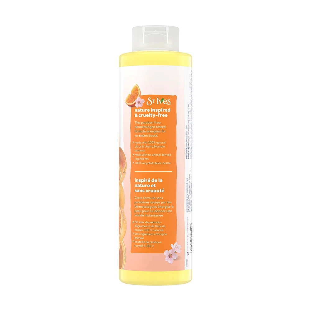 St. Ives Energizing Body Wash for Women, Citrus & Cherry Blossom 650mL