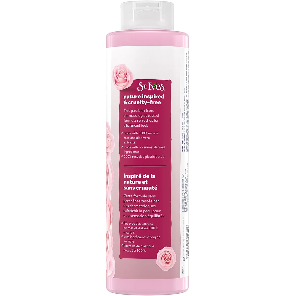 St. Ives Refreshing Body Wash for Women, Rose Water & Aloe Vera, 22 fl oz