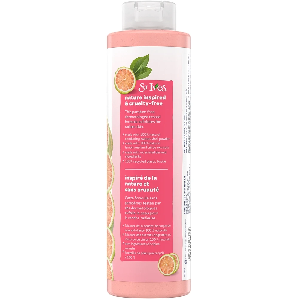 St. Ives Exfoliating Body Wash for Women, Pink Lemon & Mandarin Orange 650 mL
