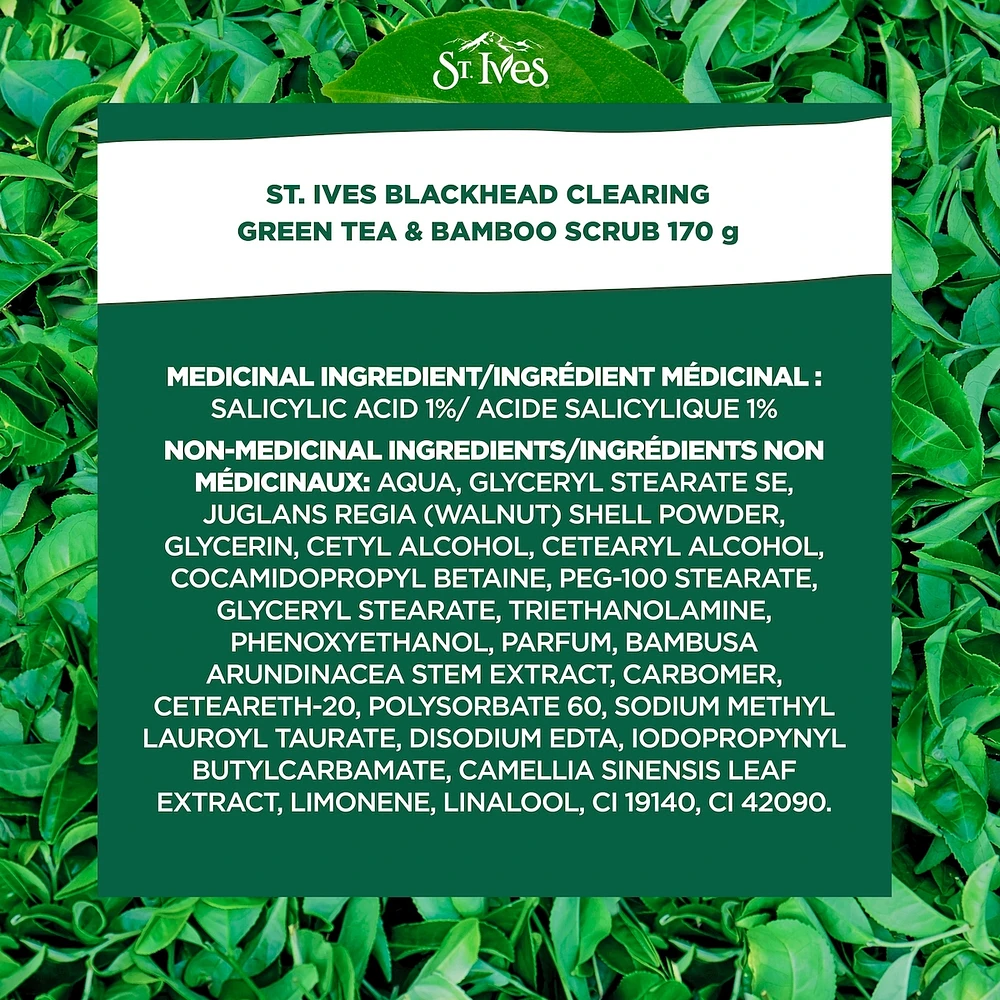 Blackhead Clearing Green Tea & Bamboo  Scrub  170 g