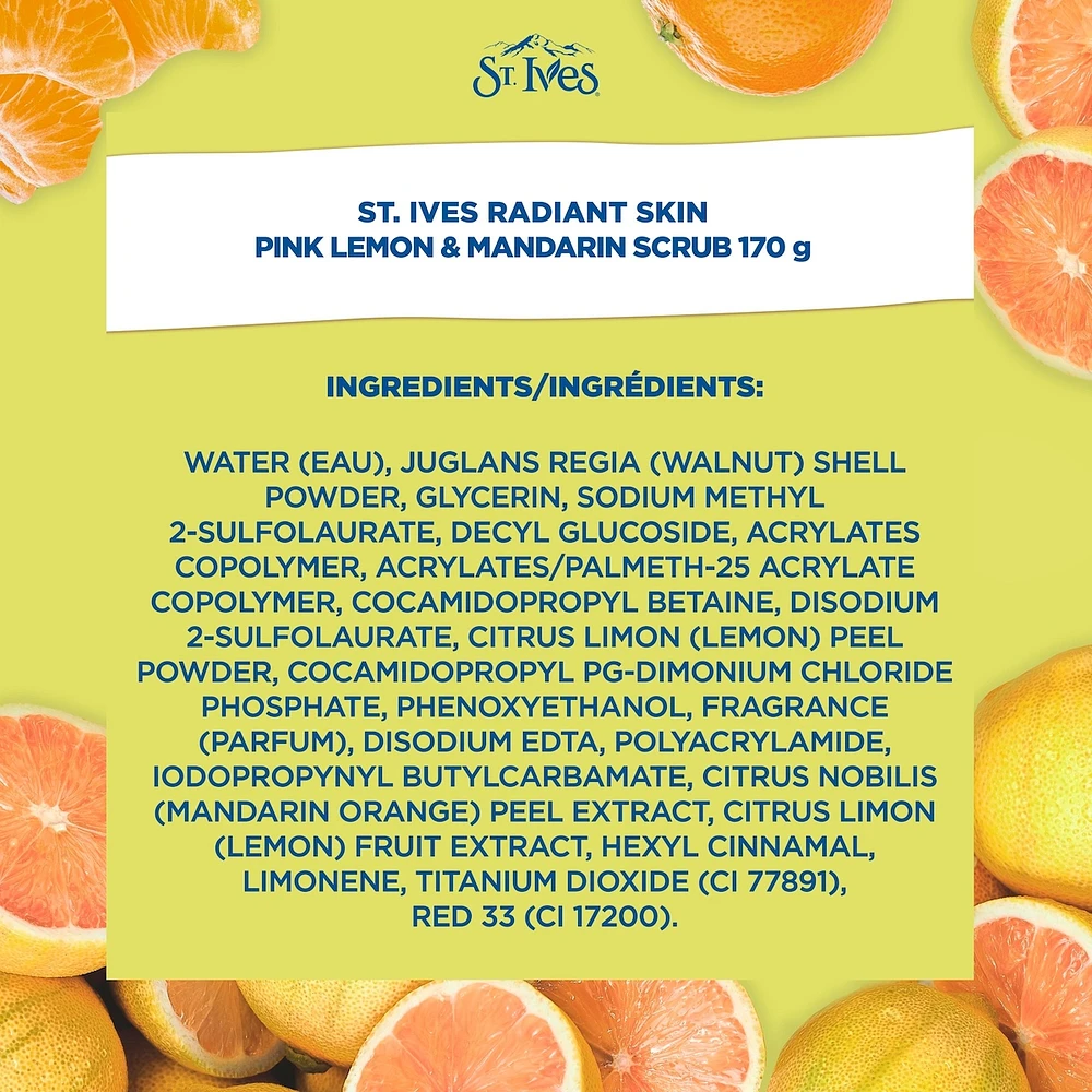 Radiant Skin Pink Lemon & Mandarin Orange  Scrub  170 g