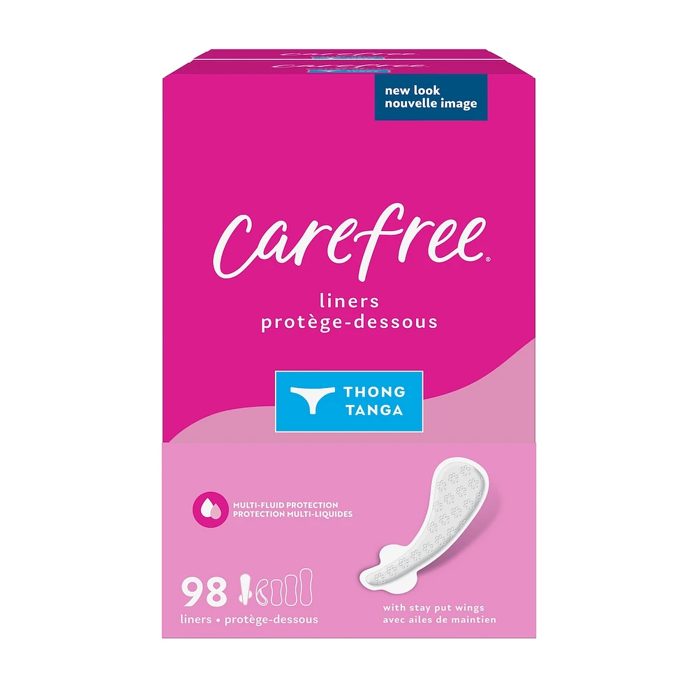 Carefree Thong Panty Liners Thin To Go