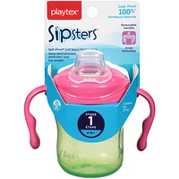 Playtex Baby Sipsters Tasse d'entraînement à bec souple avec poignées amovibles