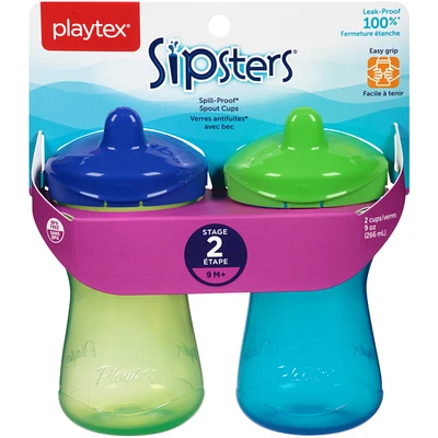 Playtex Sipsters Spill-Proof Spout Sippy Cups, Stage 2