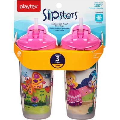 Playtex Sipsters Spill-Proof Kids Straw Cups, Stage 3