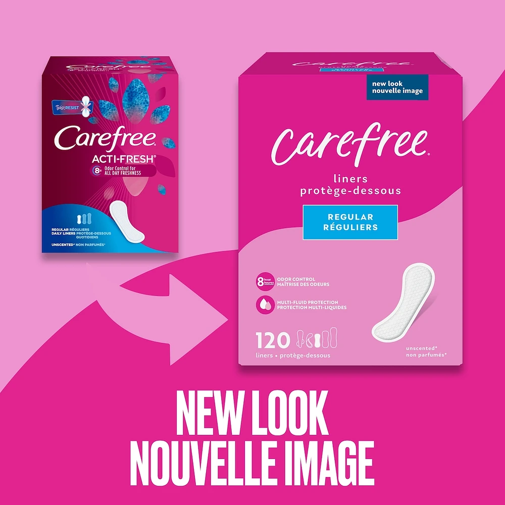 Carefree Acti-Fresh Body Shape Panty Liners Regular